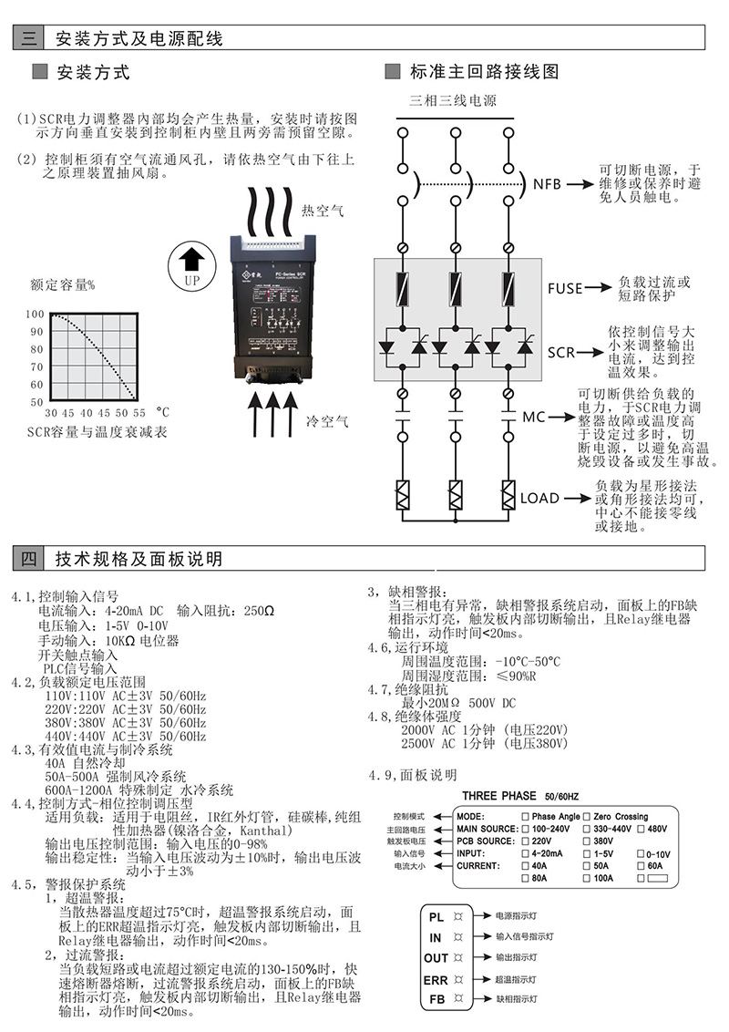 東莞常乾FC-SCR 智能調理器 60A 電力調劑器 可控硅(圖2)